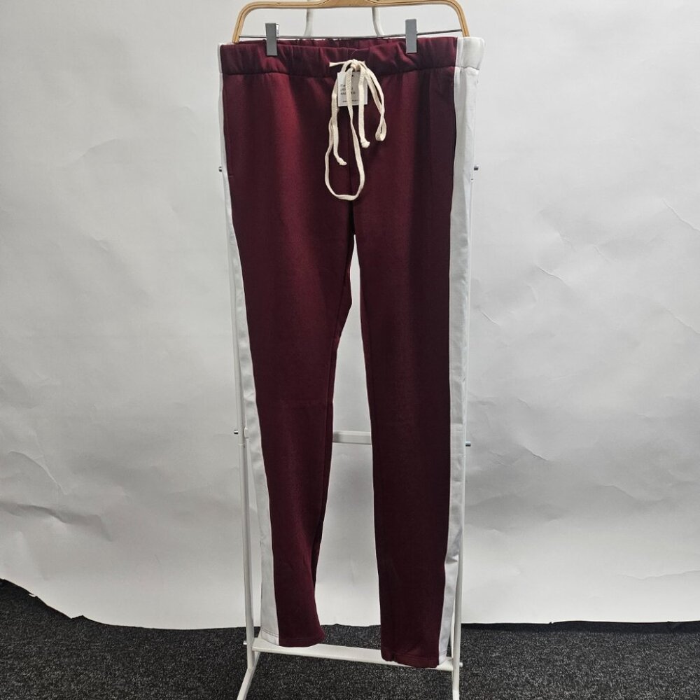 EPTM's Men's Trackpants Burgundy White